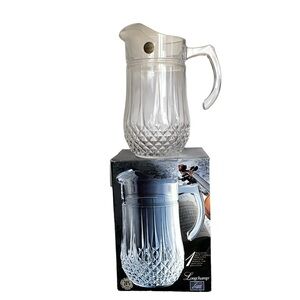 Cristal d’Arques Longchamp Pitcher 24% Lead Crystal Vintage 1.4 Liter